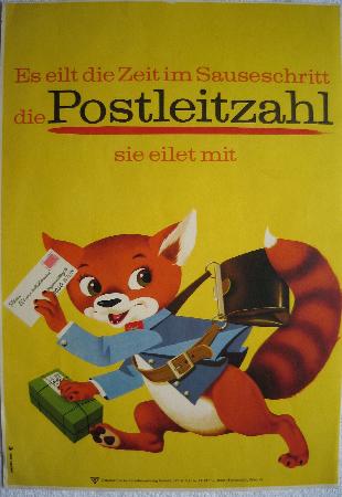 Werbeplakat: Postleitzahl - 196? - mge-shop